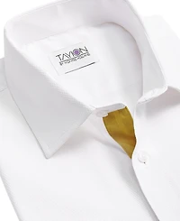 Tayion Collection Men's Slim-Fit Gold Trim Solid Dress Shirt