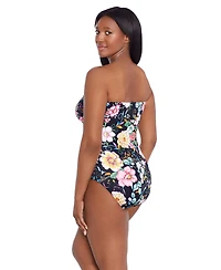 Women's Longitude Side Shired Bandeau One-Piece Swimsuit