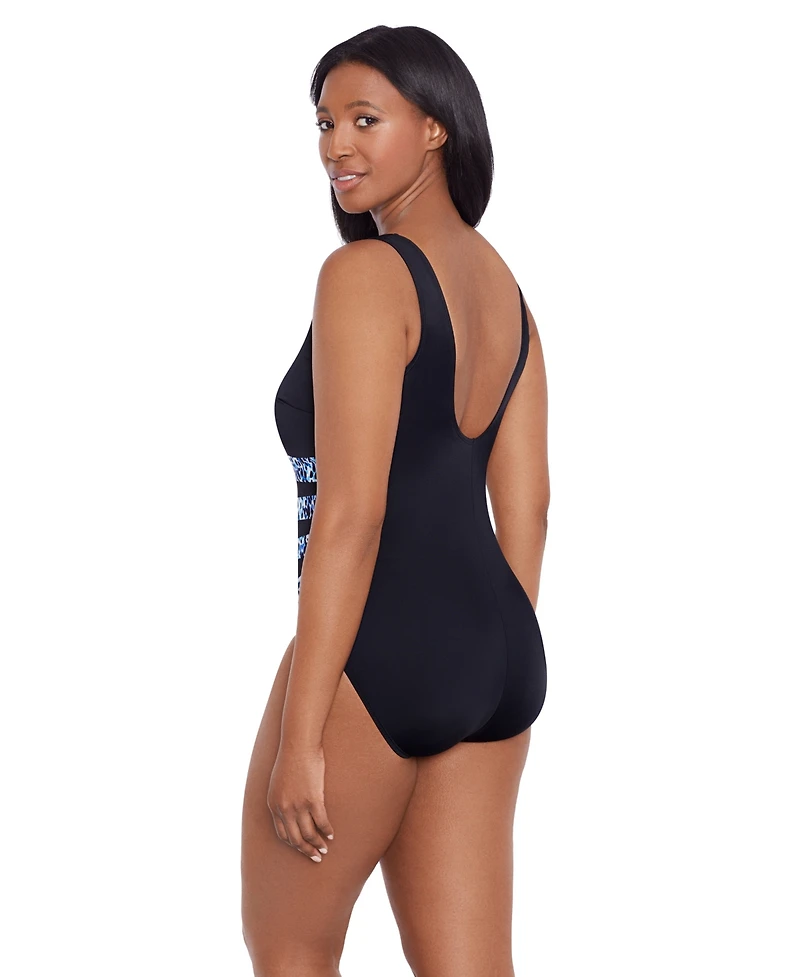 Longitude by Mimi Flamingo Women's Longitude Fan Tank One-Piece Swimsuit