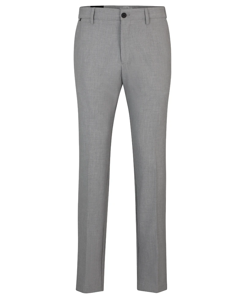 Boss by Hugo Boss Men's Micro-Patterned Slim-Fit Trousers