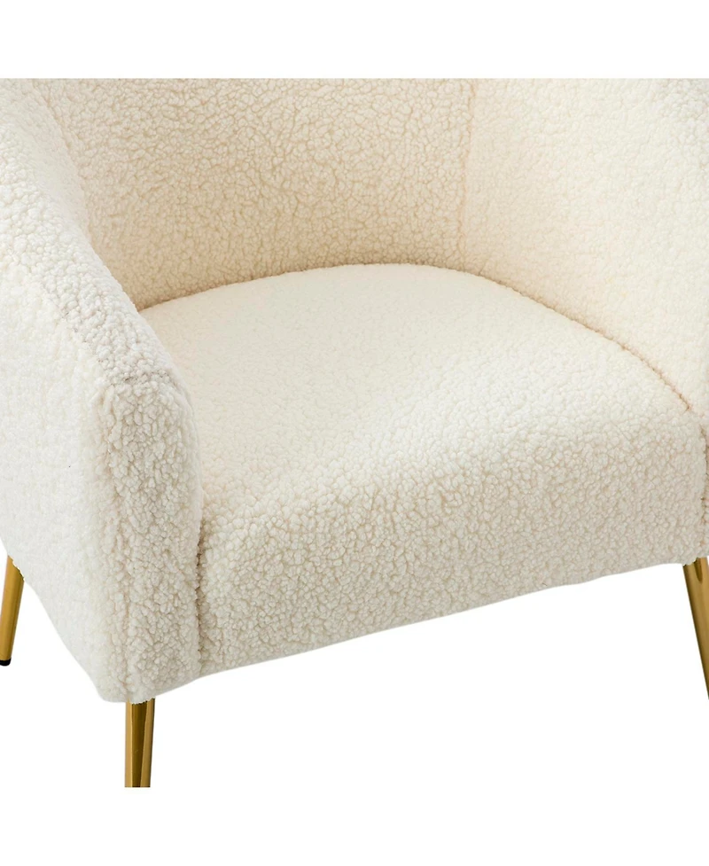 Hulala Home Rovigo Contemporary Barrel Chair with Metal Legs