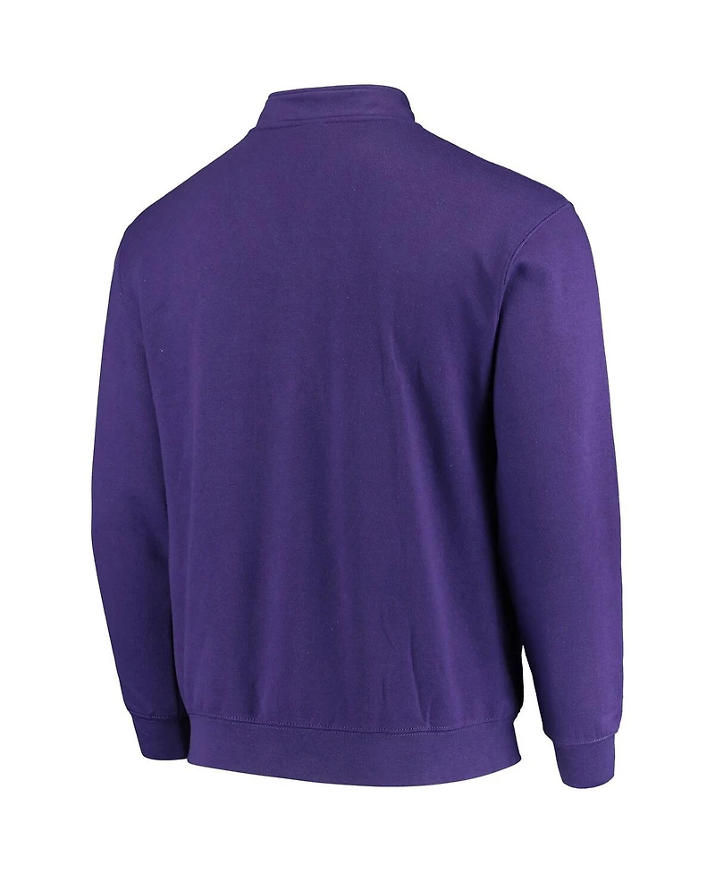 Men's Colosseum Purple Ecu Pirates Tortugas Logo Quarter-Zip Jacket