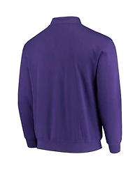 Men's Colosseum Purple Ecu Pirates Tortugas Logo Quarter-Zip Jacket