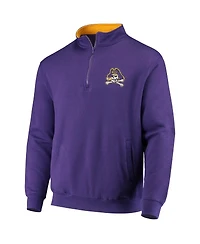 Men's Colosseum Purple Ecu Pirates Tortugas Logo Quarter-Zip Jacket