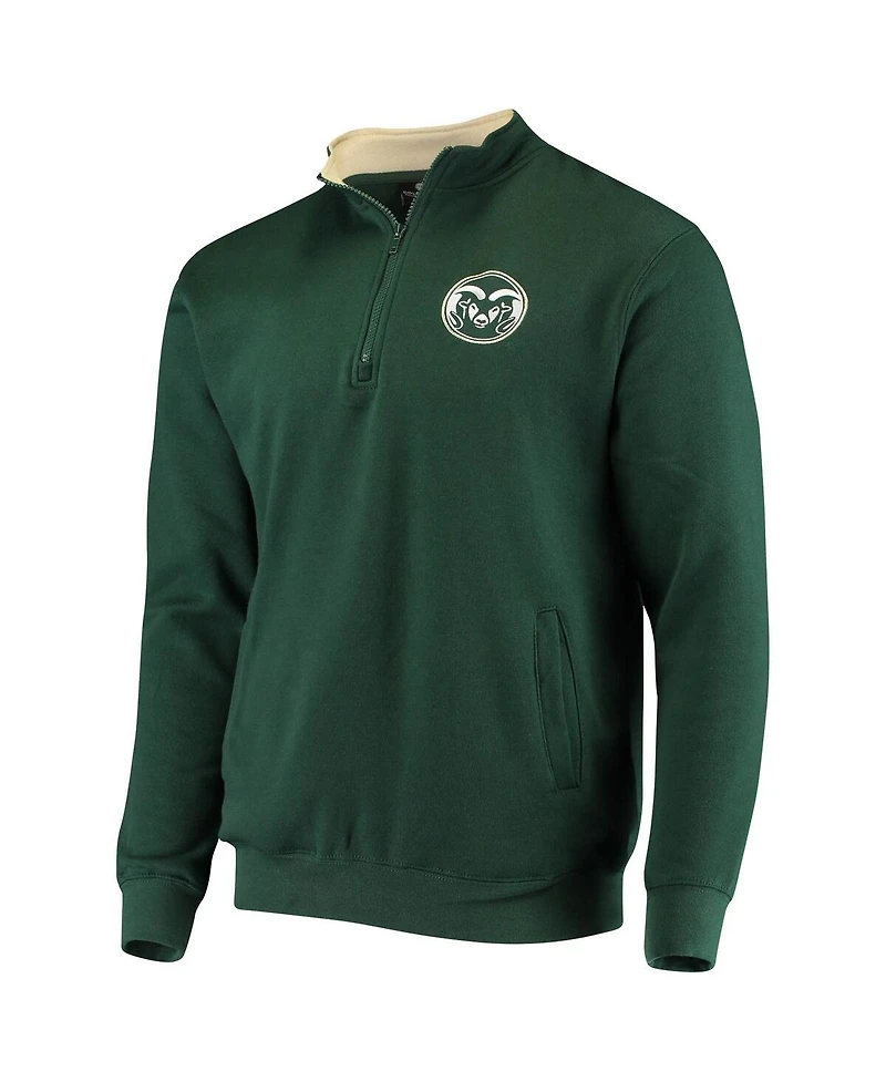 Men's Colosseum Green Colorado State Rams Tortugas Logo Quarter-Zip Pullover Jacket