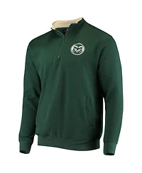 Men's Colosseum Green Colorado State Rams Tortugas Logo Quarter-Zip Pullover Jacket