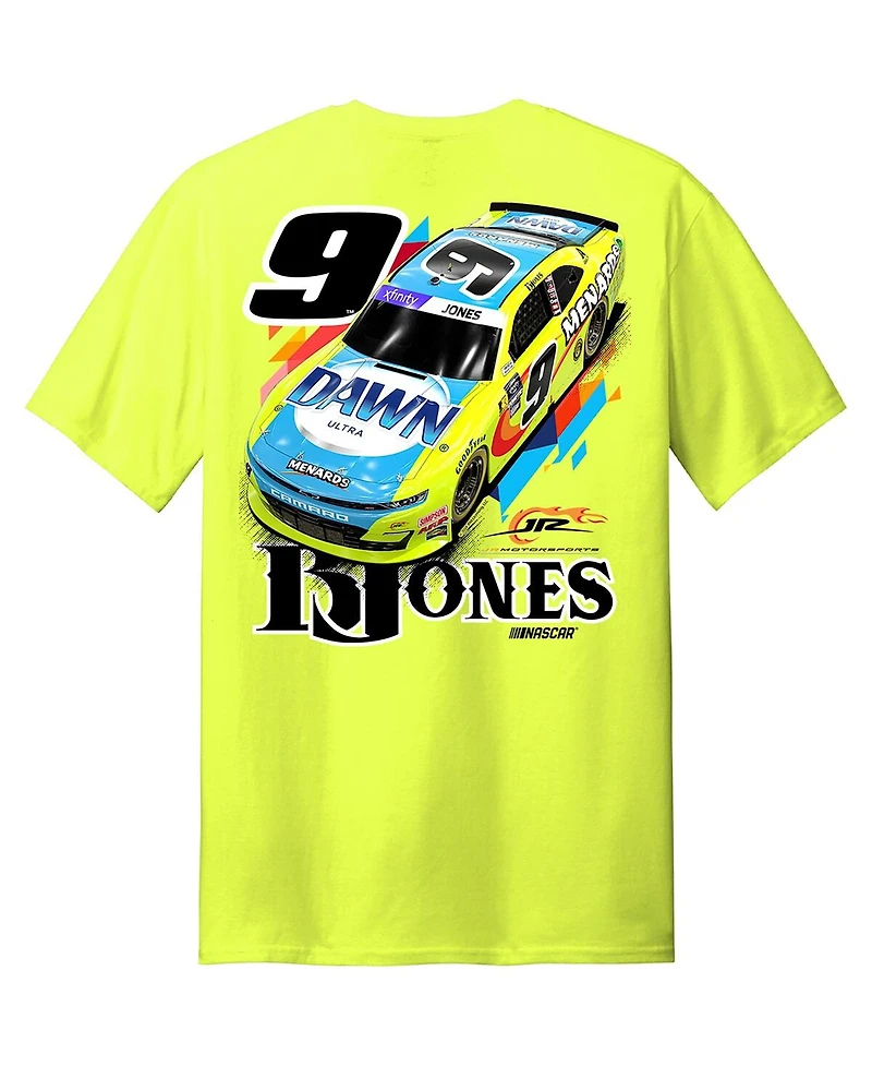 Men's Joe Gibbs Racing Team Collection Yellow Brandon Jones Menards/Dawn Car T-shirt