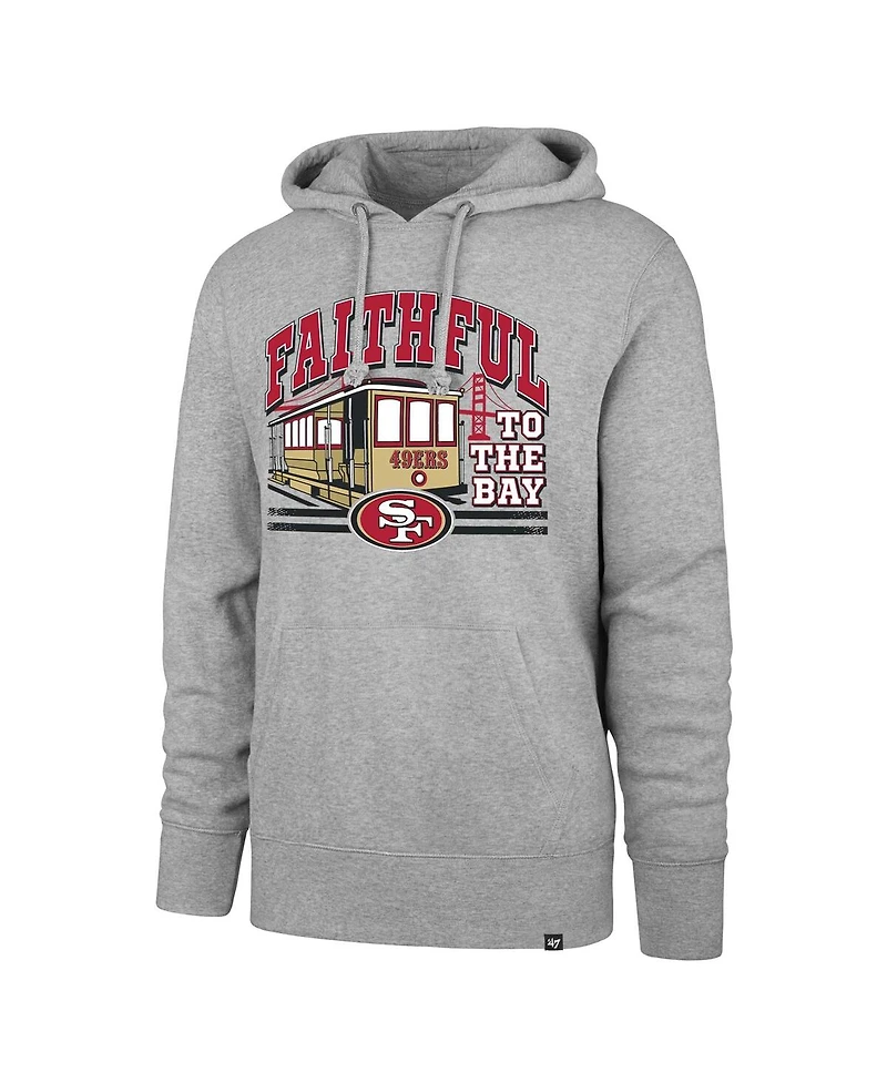 Men's '47 Brand Gray San Francisco 49ers Regional Headline Pullover Hoodie