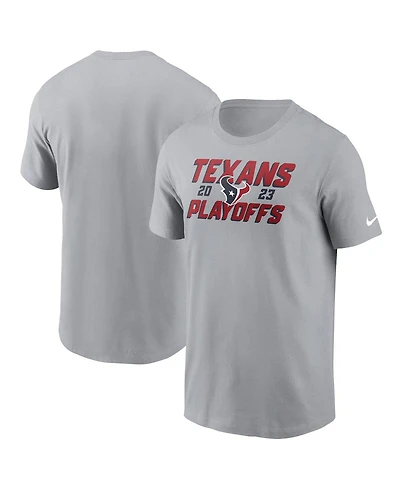 Men's Nike Gray Houston Texans 2023 Nfl Playoffs Iconic T-shirt