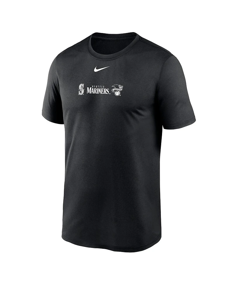 Men's Nike Black Seattle Mariners Fashion Over Shoulder Logo Legend T-shirt