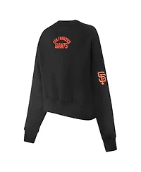 Women's Pro Standard Black San Francisco Giants Painted Sky Pullover Sweatshirt