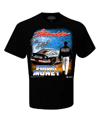 Men's Checkered Flag Sports Black Dale Earnhardt Sunday Money T-shirt