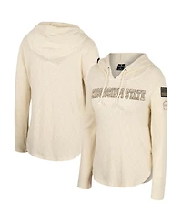 Women's Colosseum Cream Mississippi State Bulldogs Oht Military-Inspired Appreciation Casey Raglan Long Sleeve Hoodie T-shirt