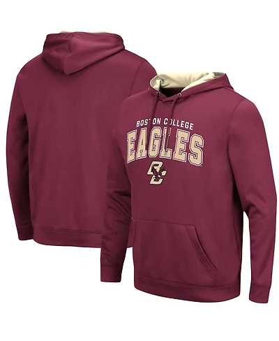 Men's Colosseum Maroon Boston College Eagles Resistance Pullover Hoodie