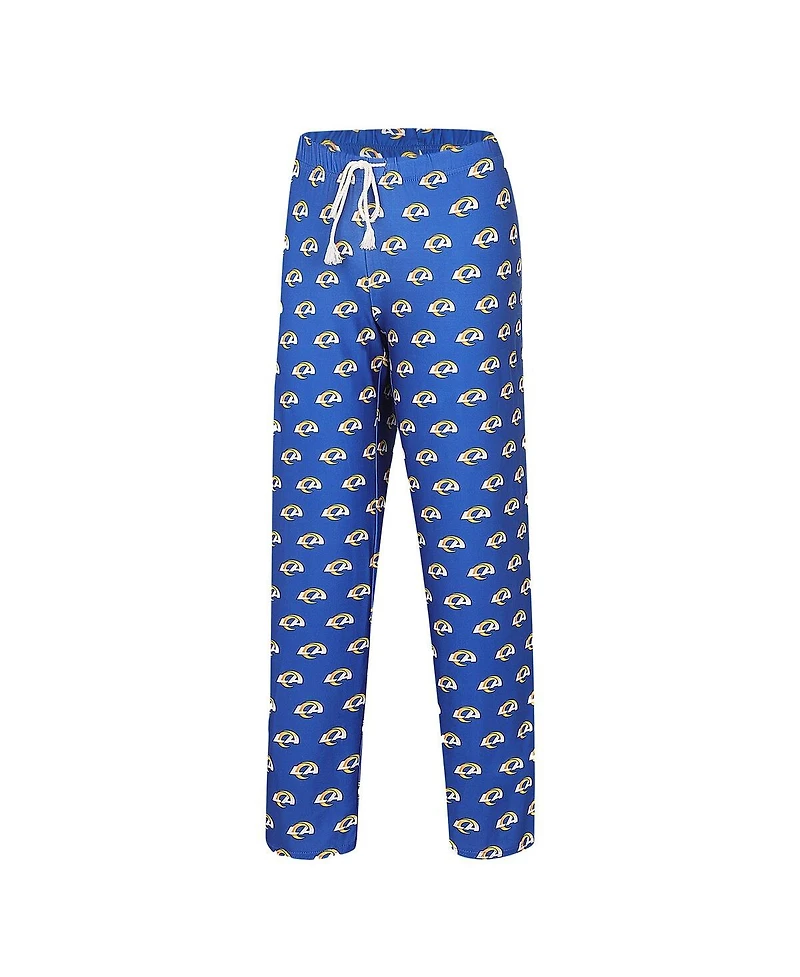 Women's Concepts Sport Royal Los Angeles Rams Gauge Allover Print Sleep Pants