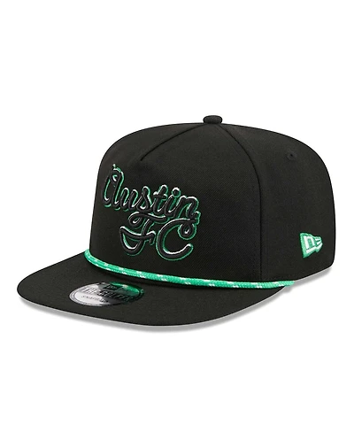 Men's New Era Black Austin Fc Script Golfer Adjustable Hat