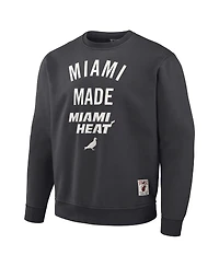 Men's Nba x Staple Anthracite Miami Heat Plush Pullover Sweatshirt