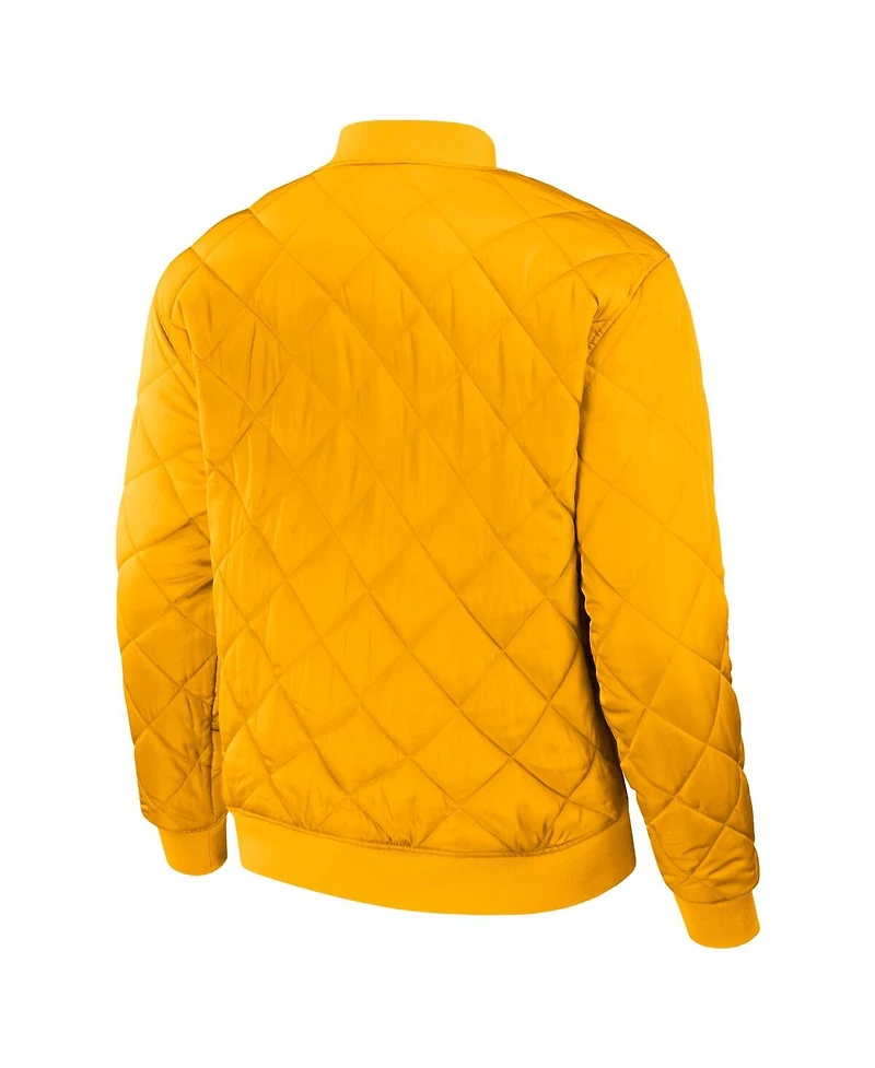 Men's Darius Rucker Collection by Fanatics Black, Gold Milwaukee Brewers Reversible Full-Zip Bomber Jacket