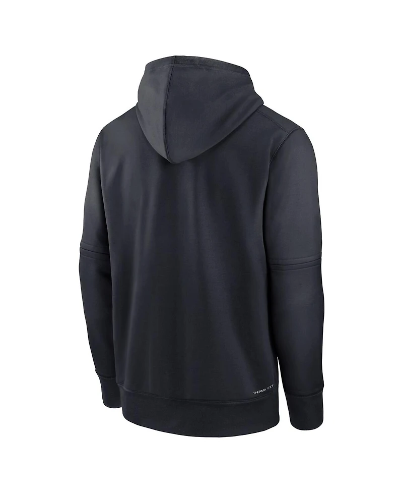 Men's Nike Navy Cleveland Guardians Authentic Collection Practice Performance Pullover Hoodie