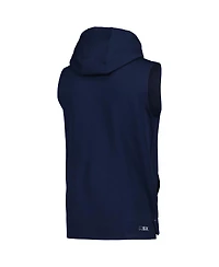 Men's Msx by Michael Strahan Navy Tennessee Titans Marathon Sleeveless Pullover Hoodie