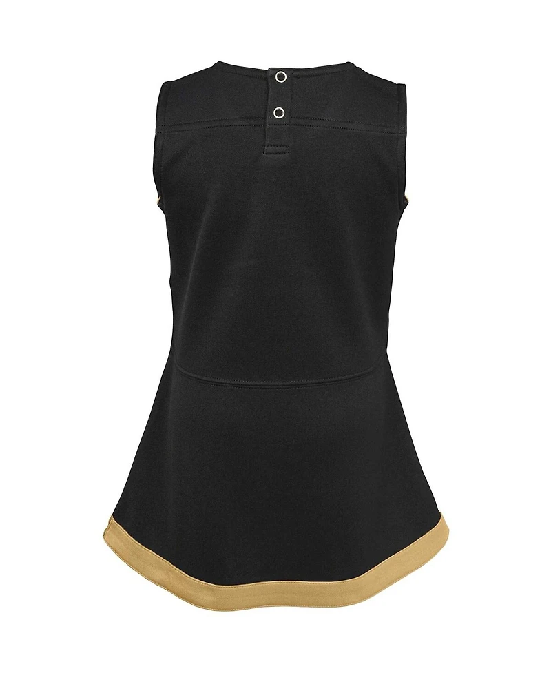 Baby Girls Black New Orleans Saints Cheer Captain Jumper Dress
