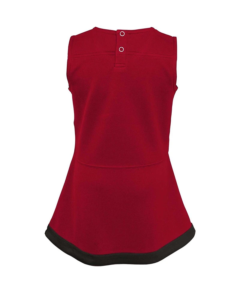 Baby Girls Red Tampa Bay Buccaneers Cheer Captain Jumper Dress