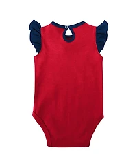 Baby Girls Navy, Red New England Patriots Spread the Love 2-Pack Bodysuit Set