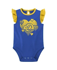 Baby Girls Royal, Gold Los Angeles Rams Spread the Love 2-Pack Bodysuit Set