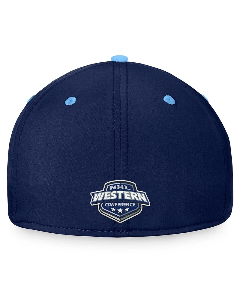 Men's Fanatics Deep Sea Blue, Light Blue Seattle Kraken Fundamental 2-Tone Flex Hat