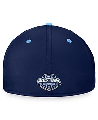 Men's Fanatics Deep Sea Blue, Light Blue Seattle Kraken Fundamental 2-Tone Flex Hat