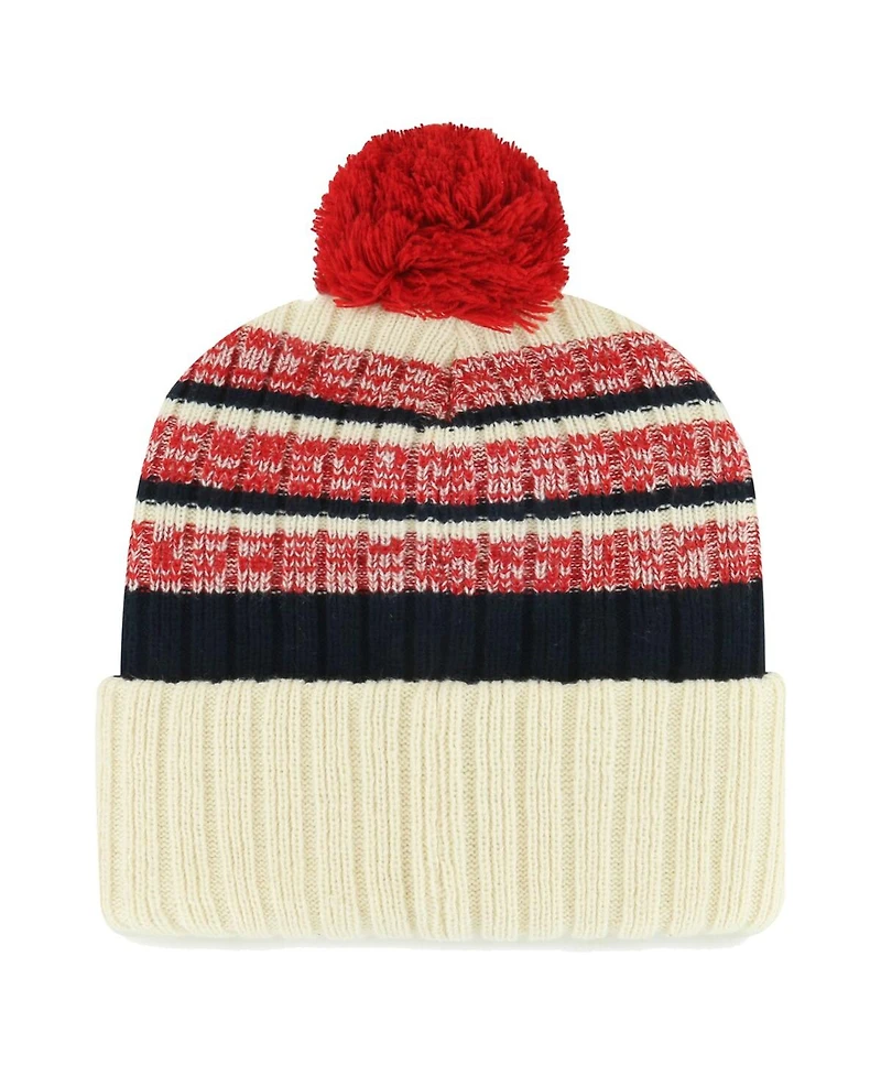 Men's '47 Brand Natural St. Louis Cardinals Tavern Cuffed Knit Hat with Pom