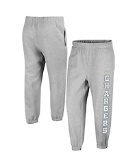 Women's '47 Brand Gray Distressed Los Angeles Chargers Double Pro Harper Jogger Sweatpants