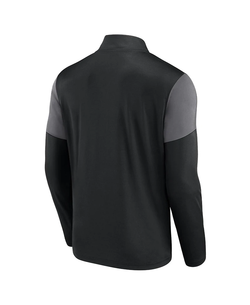 Men's Fanatics Black San Francisco Giants Logo Quarter-Zip Top