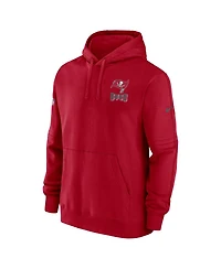 Men's Nike Red Tampa Bay Buccaneers Sideline Club Fleece Pullover Hoodie