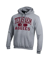 Men's Champion Heather Gray Texas A&M Aggies Arch Pill Pullover Hoodie