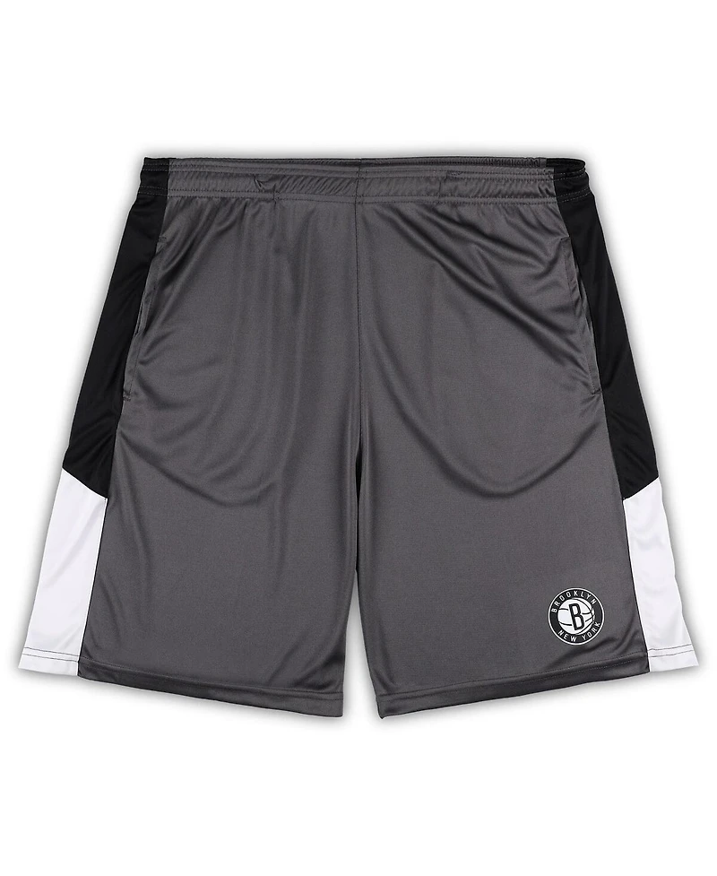 Men's Fanatics Gray Brooklyn Nets Big and Tall Shorts