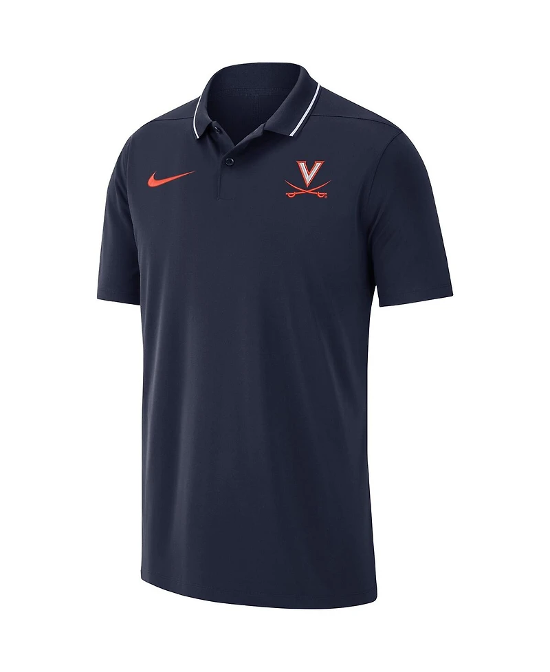 Men's Nike Navy Virginia Cavaliers 2023 Coaches Performance Polo Shirt