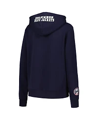 Women's Pro Standard Navy Columbus Blue Jackets Classic Chenille Pullover Hoodie