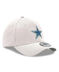 Men's New Era White Dallas Cowboys Logo 39THIRTY Flex Hat