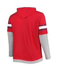 Men's New Era Red St. Louis Cardinals Big and Tall Twofer Pullover Hoodie