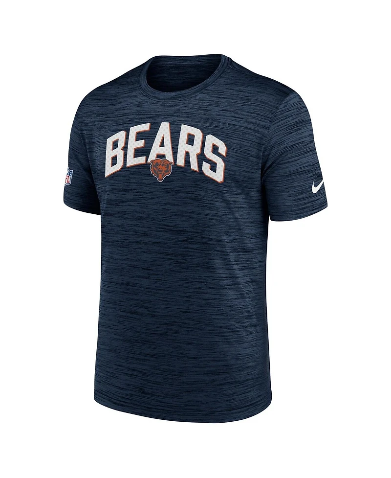 Men's Nike Navy Chicago Bears Sideline Velocity Athletic Stack Performance T-shirt