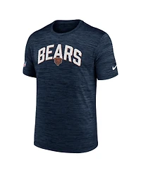 Men's Nike Navy Chicago Bears Sideline Velocity Athletic Stack Performance T-shirt