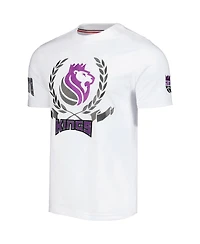 Men's and Women's Fisll White Sacramento Kings Heritage Crest T-shirt