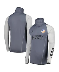 Men's adidas Gray Fc Cincinnati Warm Raglan Cold.rdy Top