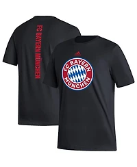 Men's adidas Black Bayern Munich Vertical Back T-shirt