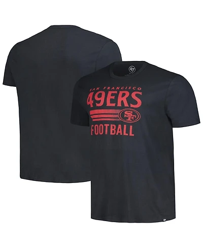 Men's '47 Brand Black Distressed San Francisco 49ers Rider Franklin T-shirt