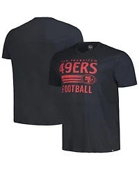 Men's '47 Brand Black Distressed San Francisco 49ers Rider Franklin T-shirt