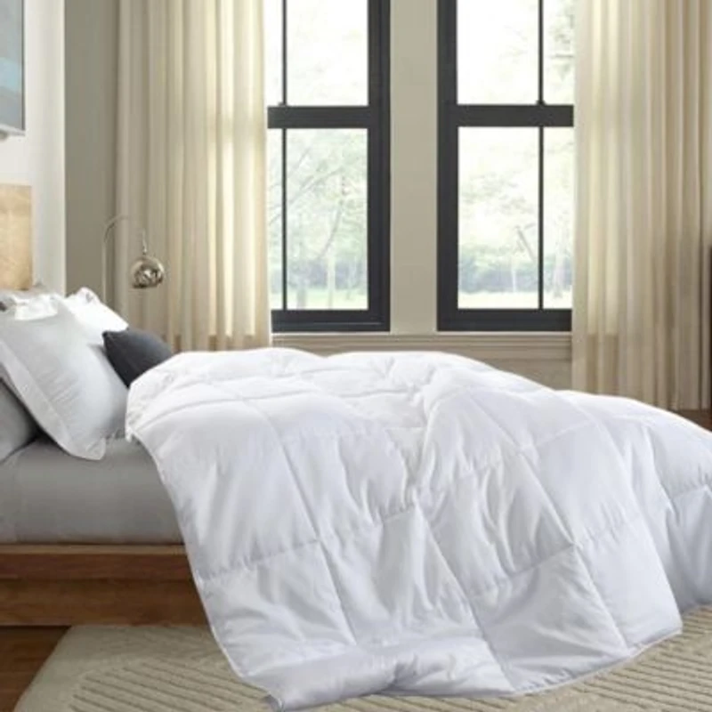 Viscose From Bamboo Filled Blanket 300 Thread Count 100 Cotton Sateen White Shell
