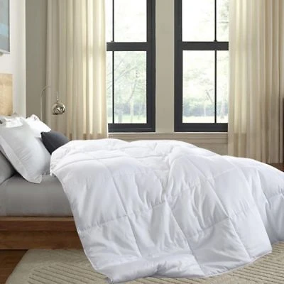Viscose From Bamboo Filled Blanket 300 Thread Count 100 Cotton Sateen White Shell