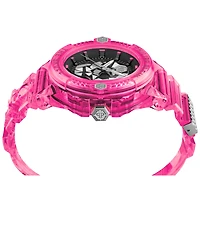 Philipp Plein Unisex The Skull Scuba Duba Pink Silicone Strap Watch 44mm